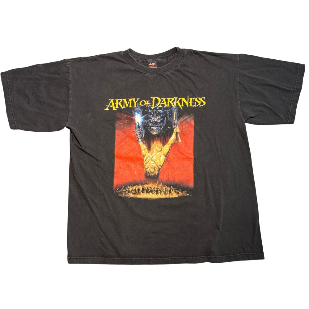 Vintage Army of Darkness Movie T Shirt XXL Black ACM Evil Dead Bruce Campbell